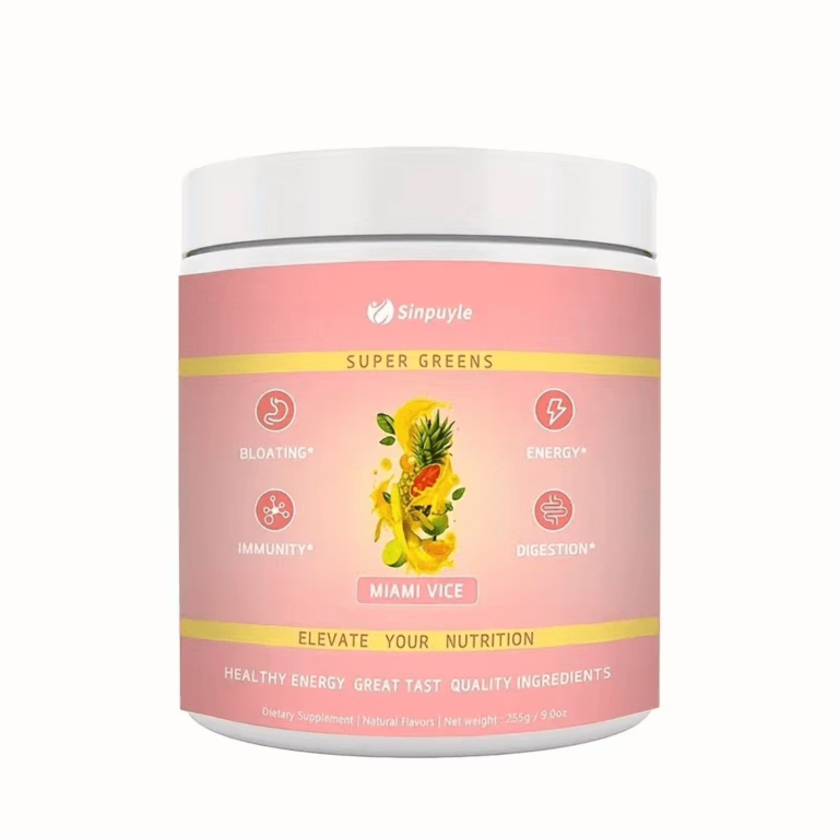 Super Greens Powder Miami Vice Flavor 255g Natural Daily Greens Supplement Supports Energy Digestion Immunity Bloating Relief