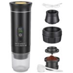 3 In 1 Portable Espresso Machine Cordless Self Heating Coffee Maker With 7500mAh Battery Heating 20Bar Pressure Anti Dry Burn Fit For Ground Coffee Capsules For Camping Hiking RV Home