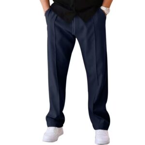 Men's Straight-Leg Athletic Casual Long Pants