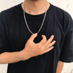 Retro Minimalist Braided Necklace Mens Titanium Steel Pendant With Hemp Rope Chain