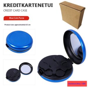 Portable Euro Coin Storage Box With Mirror