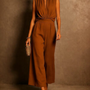 New Womens Elegant Sleeveless Two-piece Set