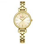Waterproof Round Casual Womens Bracelet Watch