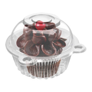 NEW 1 0 0 SINGLE CUPCAKE BOXES CLEAR MUFFIN HOLDER CASES DOMES CUPS PODS CONTAINERS UK