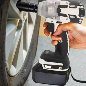 1000Nm 1-2in Electric Cordless Impact Wrench Drill Gun - 2 Battery Ratchet Driver