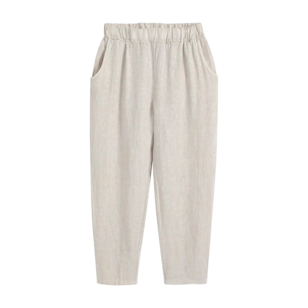 Plus-size Womens Casual Pants With Wrinkle-resistant Treatment