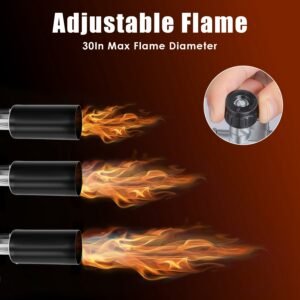 180000 BTU Propane Weed Torch Heavy Duty Weed Burner Flame Weeder With 10FT Hose Piezo Ignition Adjustable Flame Control For Weeds Ice Snow Asphalt Fire Starting Propane Tank Not Included