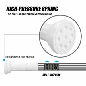 Heavy Duty Extendable Telescopic Shower Curtain Pole Rail Rod Bath Door Window-110