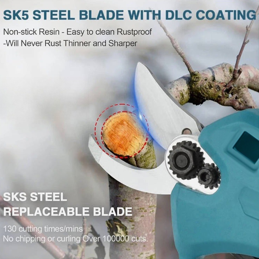 Support Pan European:Battery-Powered Hedge Trimmer 30mm Garden Shear Tree Shear Shrub Shears - 1 Battery Charger - Image 3