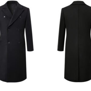 Men's Double-Breasted Slim-Fit Trench Coat