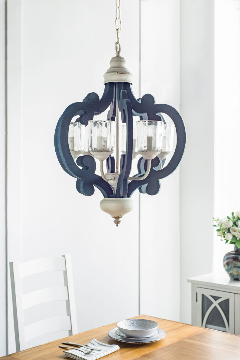 Wood Chandelier 6 - Light Farmhouse Pendant Lighting Natural Wood Hanging Light Fixture For Kitchen Living Dining Room Bulb Not Included