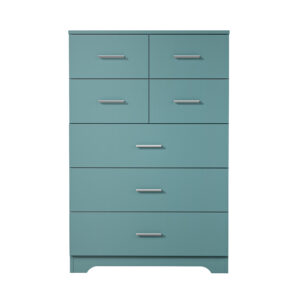 Wooden 7-Drawer Storage Cabinet With Built-In Outlet Durable Organizer For Bedroom, Living Room, And Office