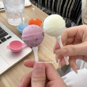 Childrens Lollipop Mold Silicone Ice Cube Tray Handmade DIY Popsicle Mold