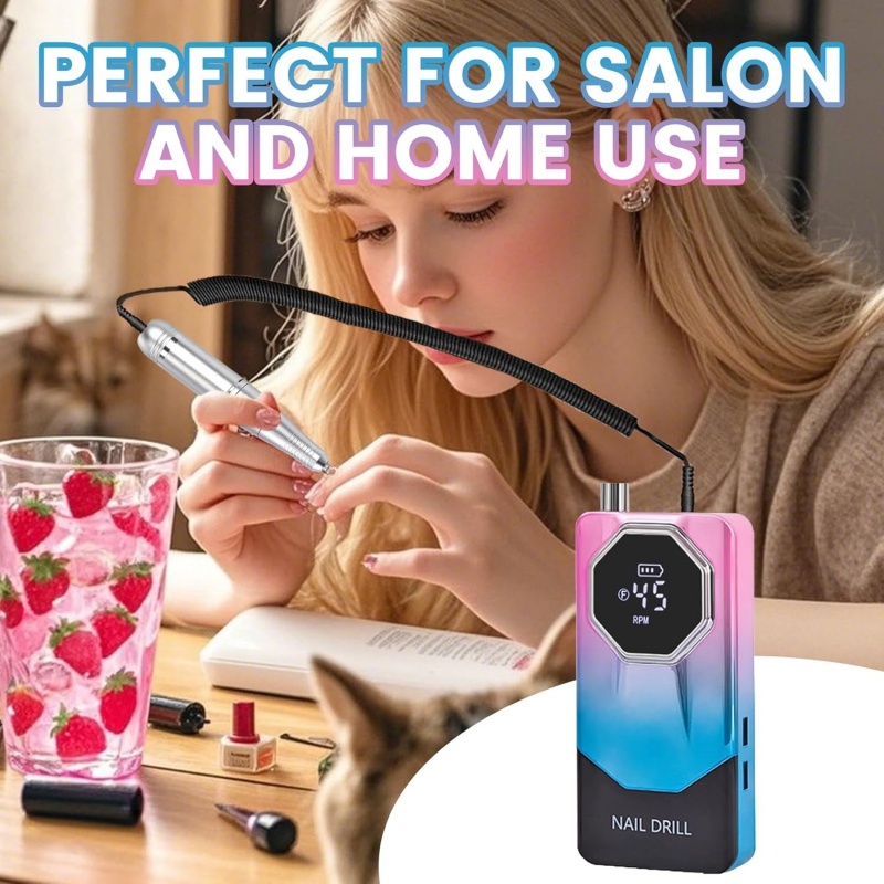 Electric Nail File Drill Machine USB Portable Manicure Pedicure UK - Image 2
