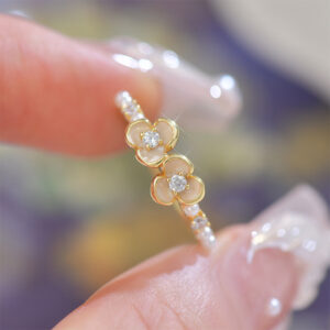 Trendy Ins Purple Enamel Butterfly Ring, Delicate Light Luxury Look, Universal Non-tarnish Jewellery