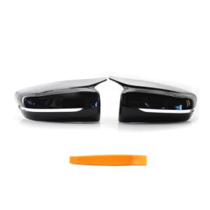 SIDE WING MIRROR COVERS CAPS M LOOK GLOSS BLK FOR BMW 3 5 SERIES G20 G21 G30 G31