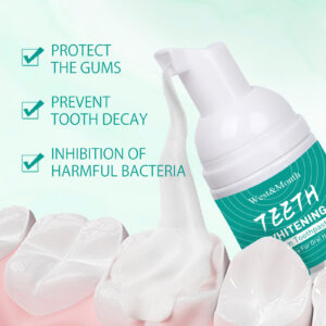 West&Month Foam Toothpaste Breath Freshening Whitening Toothpaste Tooth Anti-Moth Mouth Cleaning Tooth Stains And Gum Care