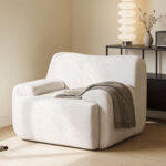 Wide Modern Upholstered Oversized Accent Chair