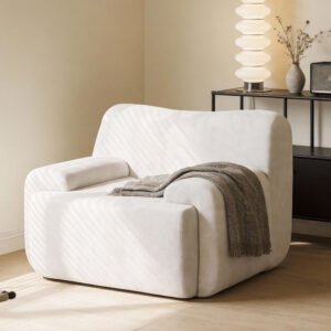 Wide Modern Upholstered Oversized Accent Chair
