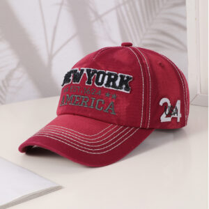 Spring And Autumn Men’s And Women’s Style Baseball Caps With Fashionable NEW YORK Letter Embroidery. Versatile For Outdoor Cycling.