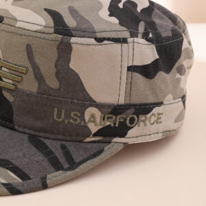 Cross-border New-style Men's Five-star Camouflage Sun-protective Flat-top Hat For Spring And Summer - Trendy Youth Style Sun Hat