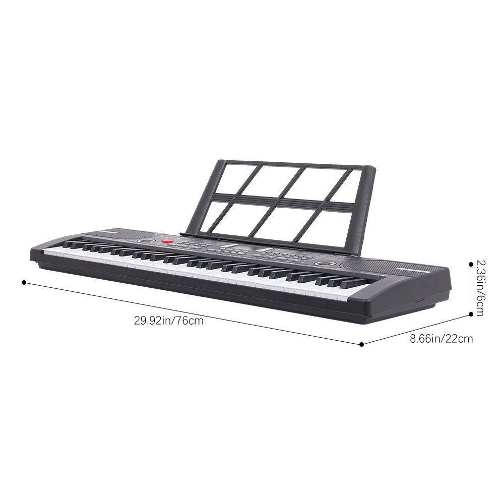 61 Keys Electronic Full Size Keyboard Digital Music Piano 60 Demo Sheet Stand