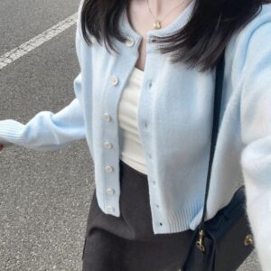 Short Outerwear Cardigan Top For Women