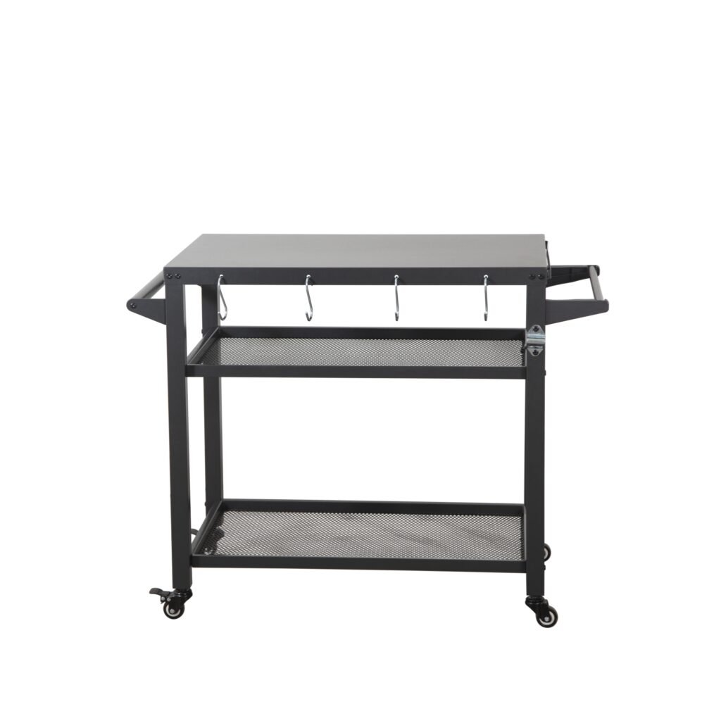 3-Shelf Outdoor Grill Table, Grill Cart Outdoor With Wheels, Pizza Oven Table And Food Prep Table, Blackstone Table With Propane Tank Hook, Grill Stand For Blackstone Griddle For Outside BBQ