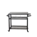 3-Shelf Outdoor Grill Table, Grill Cart Outdoor With Wheels, Pizza Oven Table And Food Prep Table, Blackstone Table With Propane Tank Hook, Grill Stand For Blackstone Griddle For Outside BBQ
