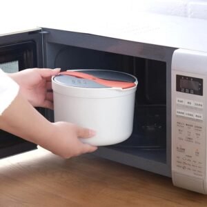 Microwave Rice Cooker, 2L Microwave Rice Pasta Cooker With Strainer Steamer