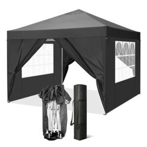 Outdoor 4-Point Folding Tent For Sun And Rain Protection