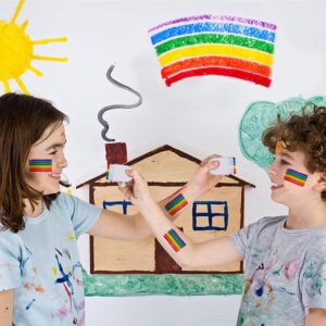 Rainbow Face Body Paint Sticks LGBT Pride Flag Colors For Gay Lesbian Pride Day, World Cup Soccer Fan Face Paint Markers For Marches, Events, Festival, Party