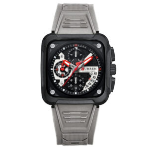 Neutral Square Calendar Multi-Function Six-Hand Quartz Mens Watch