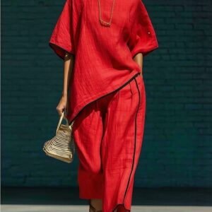 Casual Resort-Style Fashionable Loose Two-Piece Set For Women