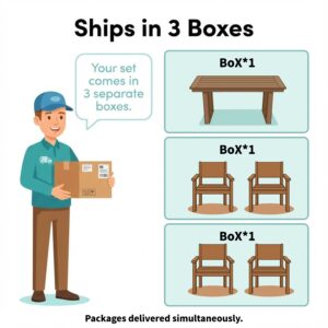 5-Piece HDPE Outdoor Dining Set - All-Weather Patio Table With Umbrella Hole & 4 Armchairs, Durable Garden Furniture For Backyard, Deck, Poolside Black Grey Teak Brown