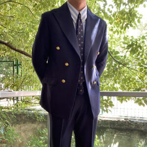 Men's Casual Business Jacket With Metal Buckle