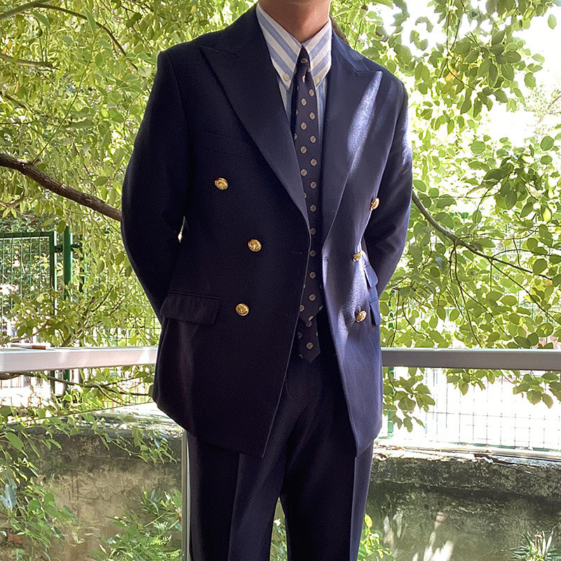 Men’s Casual Business Jacket With Metal Buckle