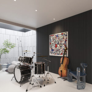 2 Pack Acoustic Solid Wood Wall Panels, 94.49 X 12.6 Soundproof Wall Panels, Wood Slat Wall Panels For Wall Decor