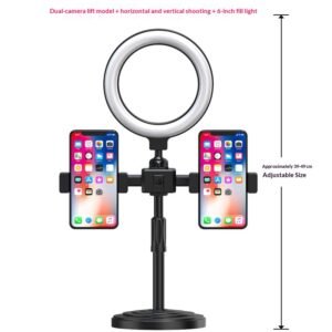 Dual- And Tri-Camera Phone Desktop Live Streaming Fill Light Ring Stand Kit Beauty Photo LED Ring Light