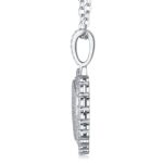 A Luxurious And Fashionable Minimalist Jewelry Pendant Necklace Set With Top-quality Moissanite, Made Of S925 Silver Electroplated With Platinum.