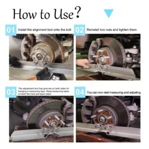 2X Wheel Alignment Tool Toe Plates Accurate Measurements With 2 Tape Measures UK