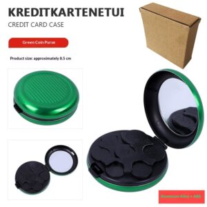Portable Euro Coin Storage Box With Mirror