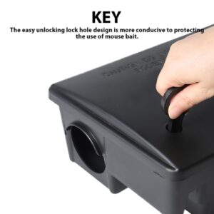 1-6x Defence Rat Bait Station Trap Lockable Control Box Rodent Poison Mouse