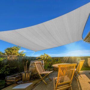 10’X13′ Light Grey HDPE Sunshade Sail