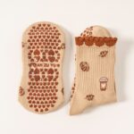 Yoga Socks For Children, Professional Anti Slip Fitness Pilates Exercise Floor Fruit Drinks, Printed Socks