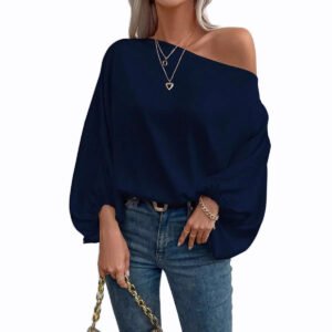 Off-shoulder Satin Blouse For Women