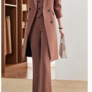 Elegant Autumn Winter Professional-Look Suit Three-Piece Set For Women