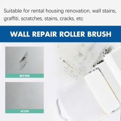 Jue-Fish Wall Repair Roller Brush, White Paint Renovation, Moisture And Crack Prevention, Graffiti Cover Repair Wall Paint
