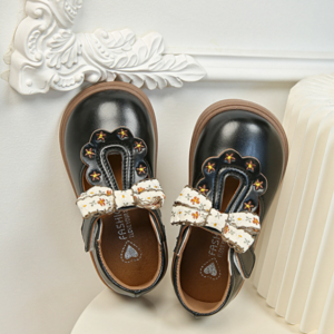 Girls' Princess Shoes, Soft Soled Baby Leather Shoes, Breathable Butterfly Bow Small Leather Shoes For Children