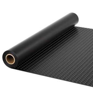 Thickened Diamond 4 Ft. X 10 Ft. Black PVC Garage Flooring Rolls 40 Sq. Ft.